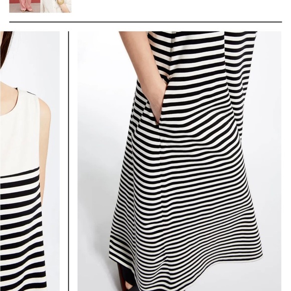 Weekend Max Mara jersey stripe long maxi dress M - Picture 6 of 6